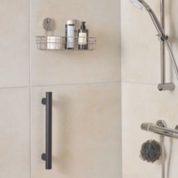 Swirl Adapt+ Straight Household Grab Rail Matt Black 300mm