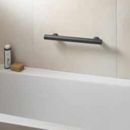 Swirl Adapt+ Straight Household Grab Rail Matt Black 300mm