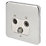 Schneider Electric Lisse Deco 1-Gang Triplex Multimedia Socket Polished Chrome with White Inserts