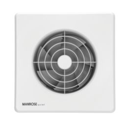 Manrose Quiet Fan X5/ QF100PIRX5OP 100mm (4") Axial Bathroom Extractor Fan with Timer White 220-240V