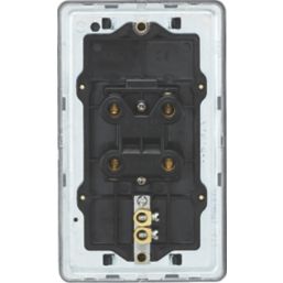Knightsbridge  45A 2-Gang DP Control Switch Anthracite with LED