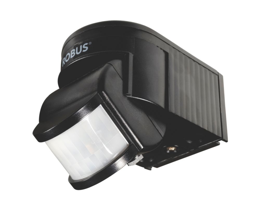 Robus Proton Indoor & Outdoor Black PIR Sensor 180° - Screwfix