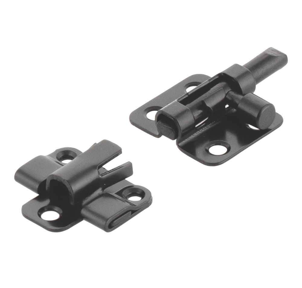 Ajustlock Barrel Bolt Black 50mm Screwfix