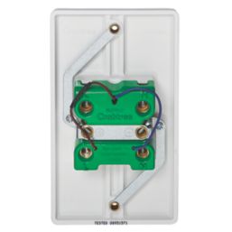 Crabtree Instinct 50A 2-Gang DP Control Switch White with LED
