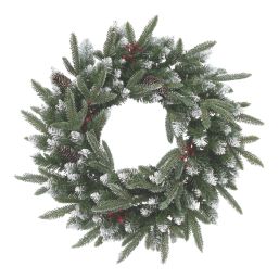 Blitzen 500mm Indoor  Battery LED Pre Lit Artificial Christmas Wreath