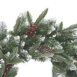 Blitzen 500mm Indoor  Battery LED Pre Lit Artificial Christmas Wreath