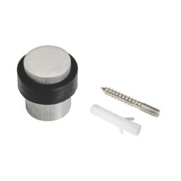 Eclipse Round Linear Floor Door Stop 30 x 40mm Satin Stainless Steel