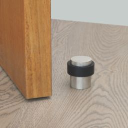 Eclipse Round Linear Floor Door Stop 30 x 40mm Satin Stainless Steel
