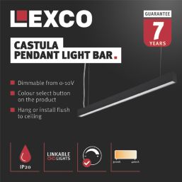 Lexco Castula LED Pendant Black 23W 2500lm