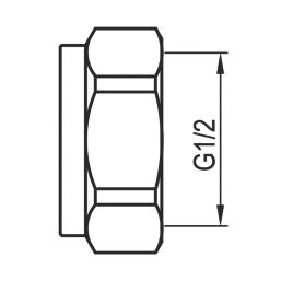 Flomasta Blank Nut 1/2" x