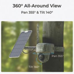 Reolink Go Series G450  Solar & Battery-Powered Black & Green Wireless 4K Outdoor Dome Pan-Tilt Wildlife Camera with Solar Panel