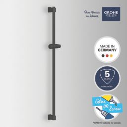 Grohe Vitalio Universal Shower Riser Rail Matt Black 920mm