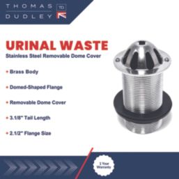 Thomas Dudley Ltd Urinal Waste Brass Body 1 1/4" Chrome