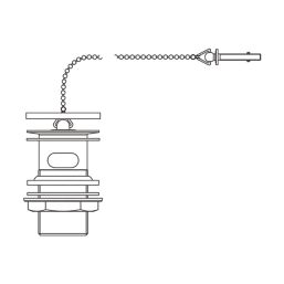 Flomasta Slotted Basin Waste with Brass Plug & Chain