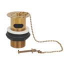 Flomasta Slotted Basin Waste with Brass Plug & Chain