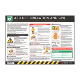 Essentials "Defibrillation & CPR" PVC Safety Poster 420mm x 594mm