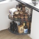 Essentials Grey  Half Moon Carousel Storage System 1000mm