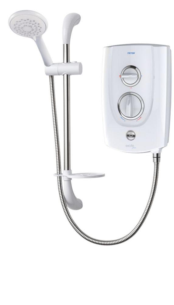 Triton Excite Plus White / Chrome 8.5kW Electric Shower - Screwfix