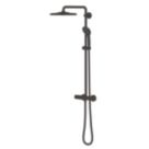 Grohe Vitalio Joy System 310 HP Rear-Fed Exposed Matt Black Thermostatic Shower System