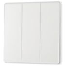 British General Evolve 20A 16AX 3-Gang 2-Way Light Switch  Pearlescent White