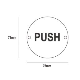Eclipse  Push Fire Door Sign 76mm