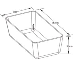 Essentials Nitaki Plastic Cutlery Tray 182mm x 90mm Grey