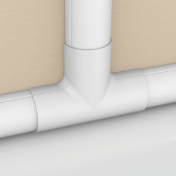 D-Line White Micro+ Trunking Equal Tees 20mm x 10mm 2 Pack