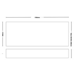 ETAL  PVC Front Bath Panel & Plinth 1700mm White 2 Pack