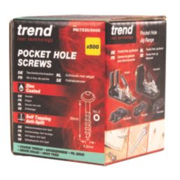 Trend PH/7X30/500 Square Flange Self-Tapping Pocket Hole Screws 30mm No. 7ga x 1 3/16" 500 Pack