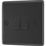 British General Nexus Metal 20A 16AX 2-Gang 2-Way Light Switch  Matt Black