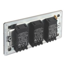 LAP  3-Gang 2-Way LED Dimmer Switch  Antique Brass with Colour-Matched Inserts