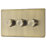 LAP  3-Gang 2-Way LED Dimmer Switch  Antique Brass with Colour-Matched Inserts