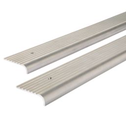 Stormguard  Grey Aluminium Stair Tread Covers 1000mm x 57mm x 15mm 2 Pack