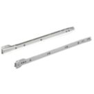 Essentials White Bottom Fix Self-Closing Roller Drawer Runners 500mm 2 Pack