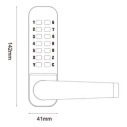 Smith & Locke  Push-Button Lock w/ Handles  37.5mm Silver