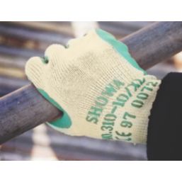 Showa 310  Latex Grip Gardening Gloves Green X Large