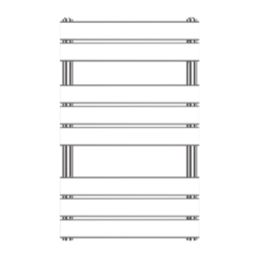 Flomasta Flat Bar 800mm x 500mm 785BTU Chrome Vertical Designer Radiator