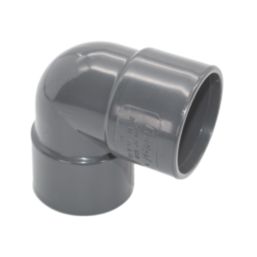 FloPlast Solvent Weld Waste Bend 90° Anthracite Grey 32mm 5 Pack