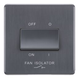 LAP  10A 1-Gang 3-Pole Fan Isolator Switch Slate Grey