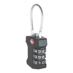 Smith & Locke   Closed Shackle Combination  Padlock Black 32mm
