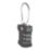 Smith & Locke   Closed Shackle Combination  Padlock Black 32mm