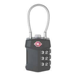 Smith & Locke   Closed Shackle Combination  Padlock Black 32mm