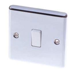 LAP  10AX 1-Gang Intermediate Switch Polished Chrome with White Inserts