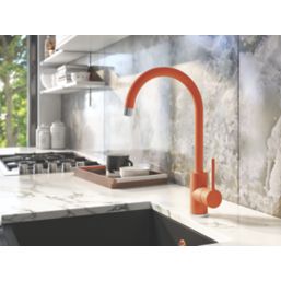 ETAL Sorrento Single Lever Kitchen Mixer Tap Matt Orange