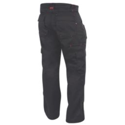 Lee Cooper LCPNT206 Classic Kneepad Trousers Black 32" W 31" L
