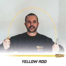 Super Rod CR-YX5 4mm Flexible Yellow Cable Rods 5m 5 Pieces