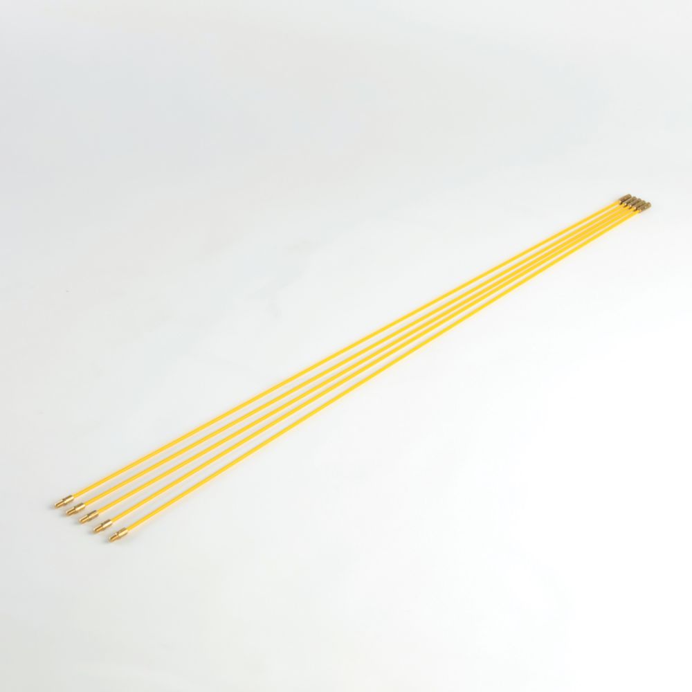 Super Rod CR-YX5 4mm Flexible Yellow Cable Rods 5m 5 Pieces - Screwfix