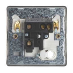Contactum Lyric 13A Unswitched Fused Spur & Flex Outlet  Brushed Brass with White Inserts