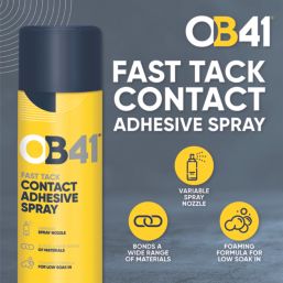 OB41 Fast Tack Spray Adhesive Clear 500ml