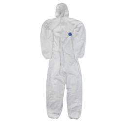 DuPont Tyvek TY CHF5 S WH XP  Classic Hooded Disposable Coverall White Large 40-42" Chest 32" L
